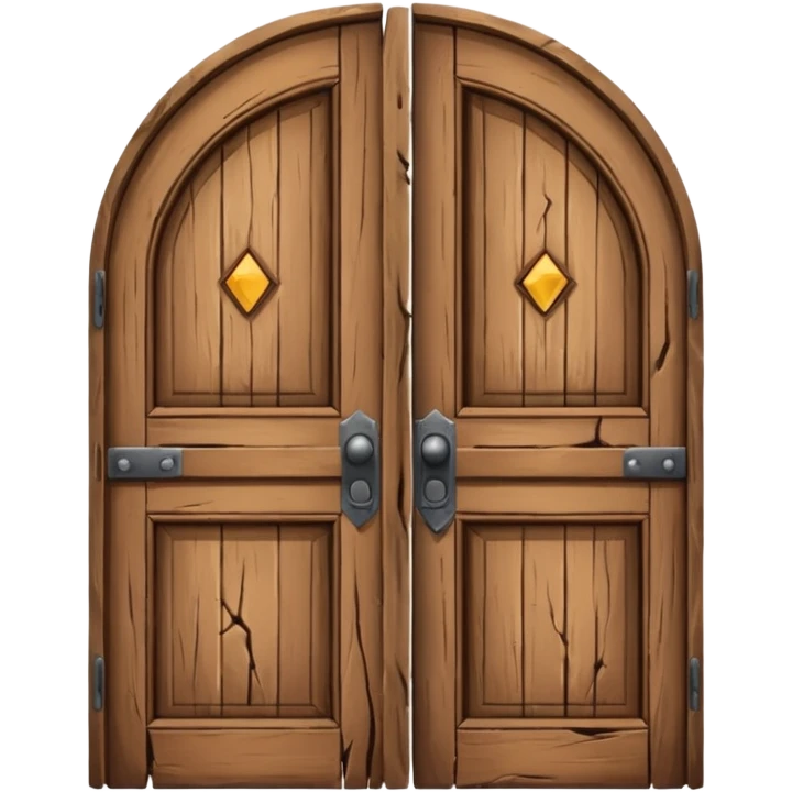 old cracked door emoji