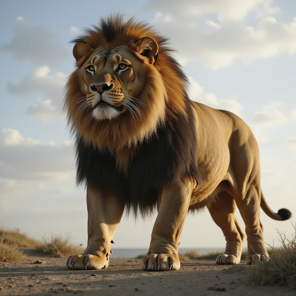 the world's biggest cat, looking proud and massive, photorealistic style emoji