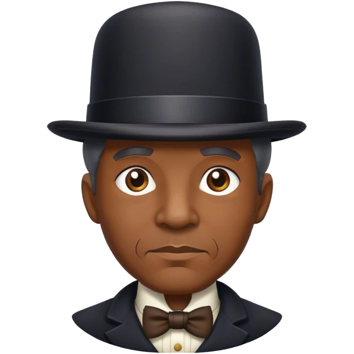 Old Black Detective with a tophat emoji