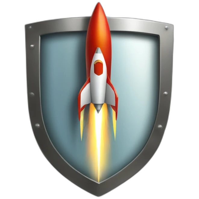 shield rocket flash lightning logo emoji