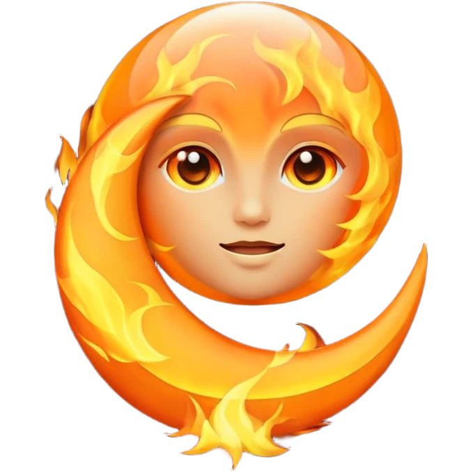 Moon fire emoji