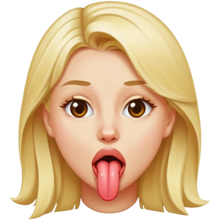 Blonde girl sticking out her tongue  emoji