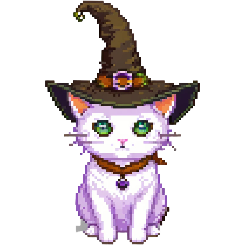purple witch cat emoji