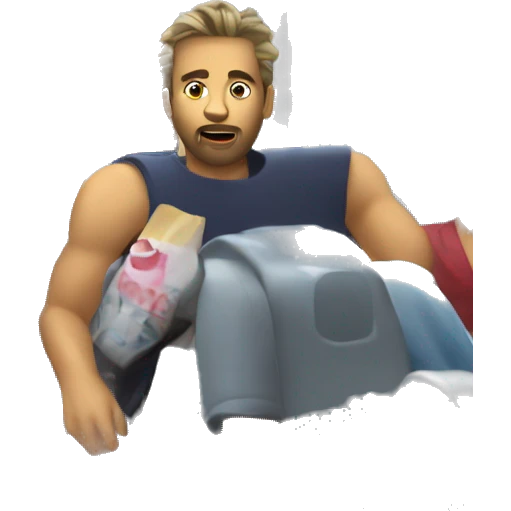Oca subida en el tren emoji