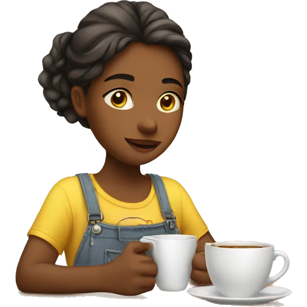 Girl with cup emoji