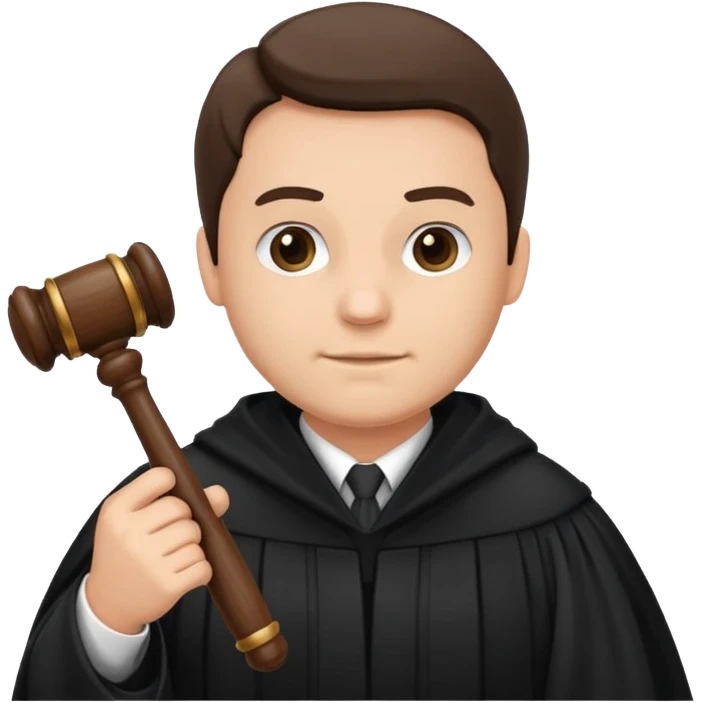 Judge Holding gavel  emoji