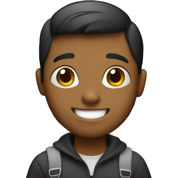 student with books happy emoji