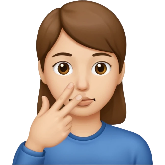 Picking nose emoji