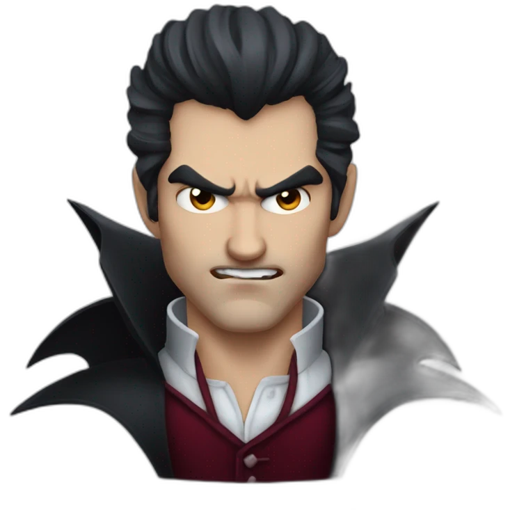 vampire dad fancy dressed dark hair angry emoji