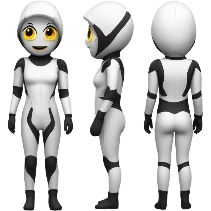 latex suit front and back emoji