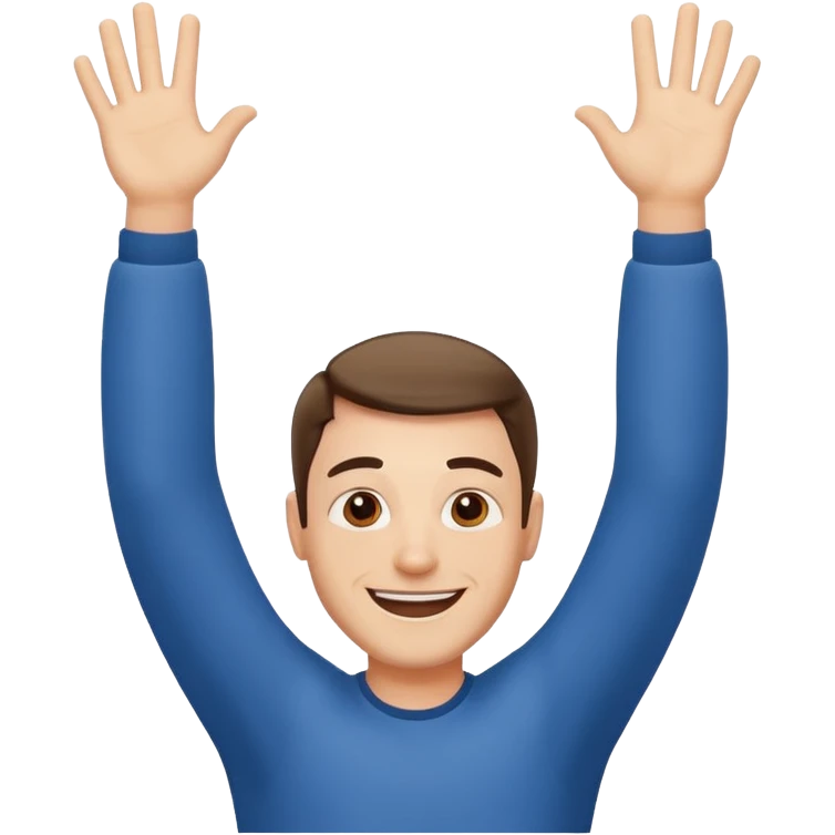 happy dad raising arms emoji