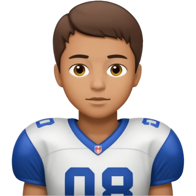 A queer football player emoji