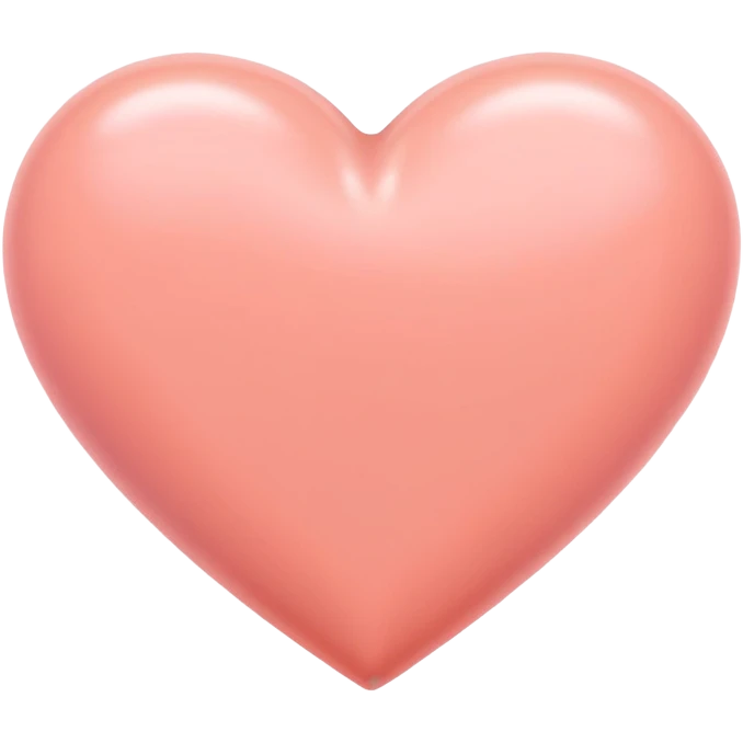 Pastel pink salmon color heart emoji
