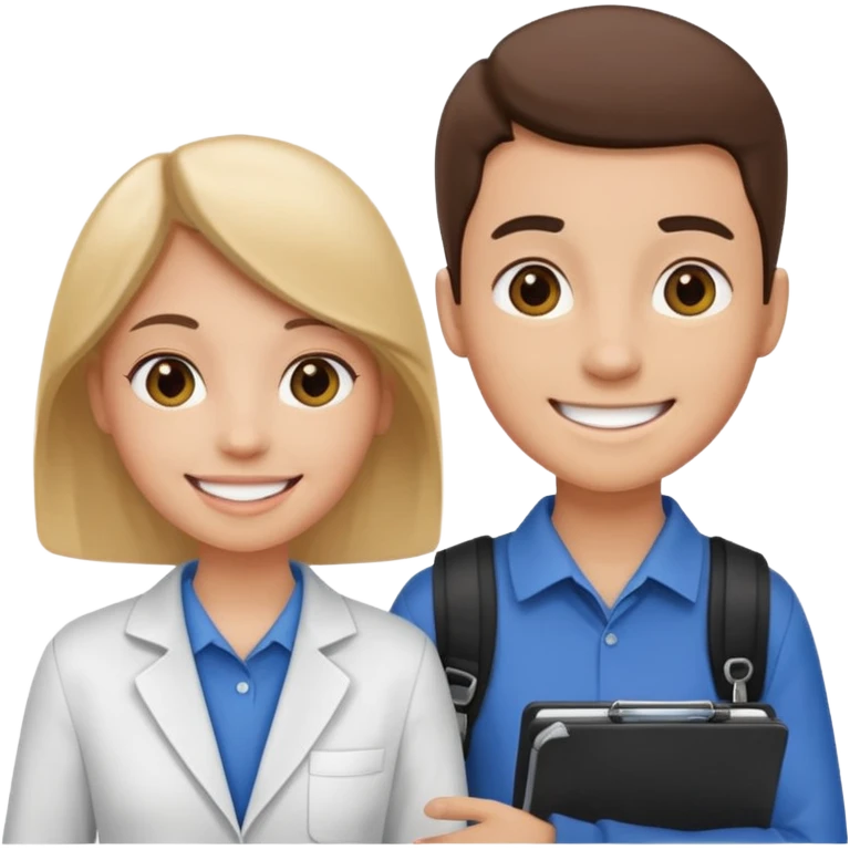 Student Leader + clipboard, Tour Group. emoji