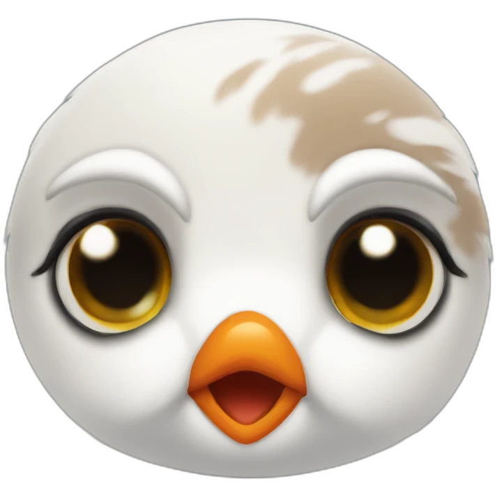 Piping plover cute head emoji