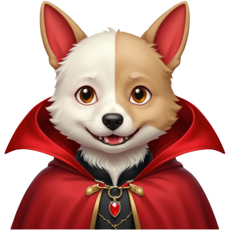 Vampire Pet, Dog in red collar cloak emoji