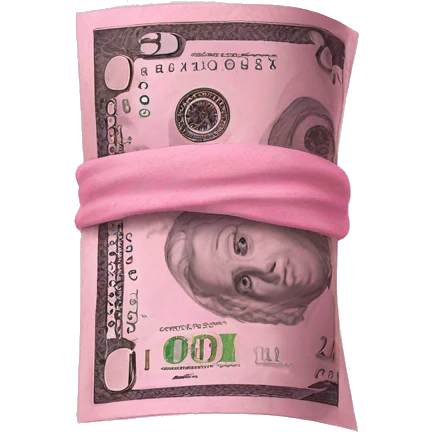 Pink money emoji