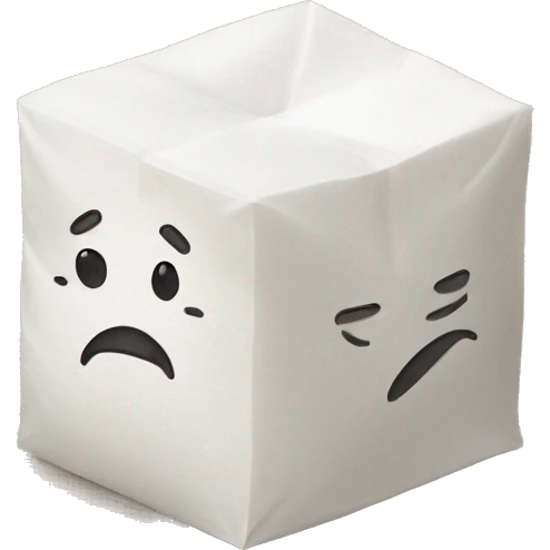 sugar cubes on a tissue emoji
