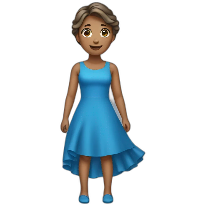 woman with blue dress emoji