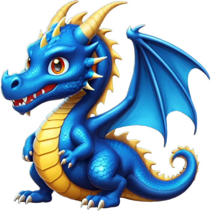 Un dragón furia nocturna mirando de frente animado  emoji