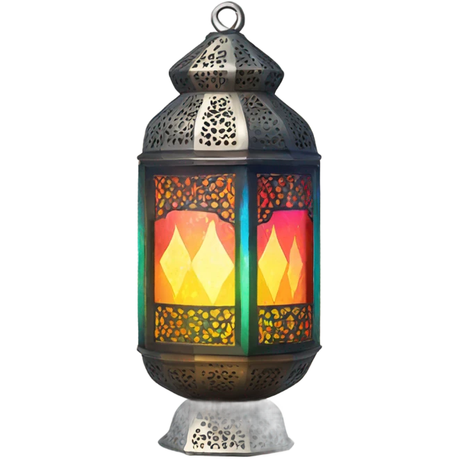 colorful glass moroccan lantern  emoji