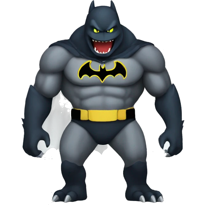 Godzilla dressed as Batman emoji