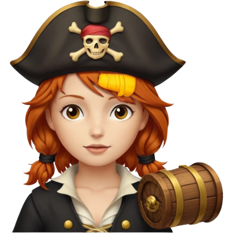 ginger hair pirate girl emoji