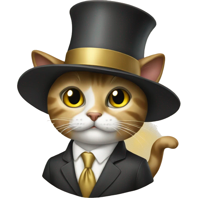Cat being rich emoji