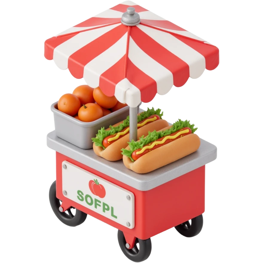 hotdog seller in New York with cart emoji