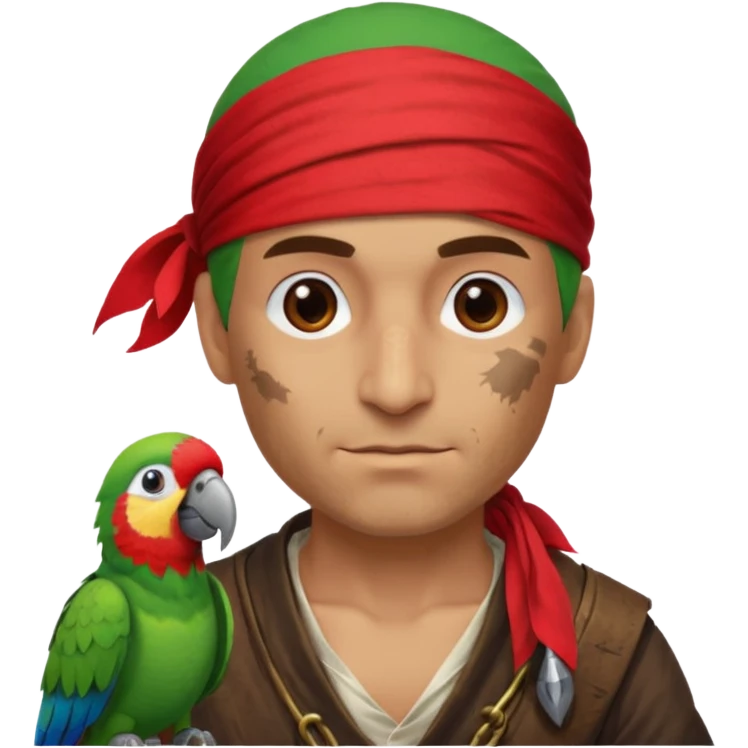 pirate and parrot emoji