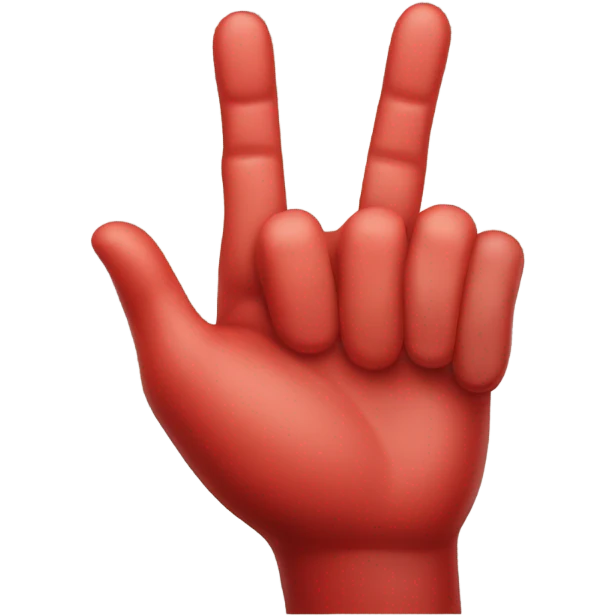 red hand emoji