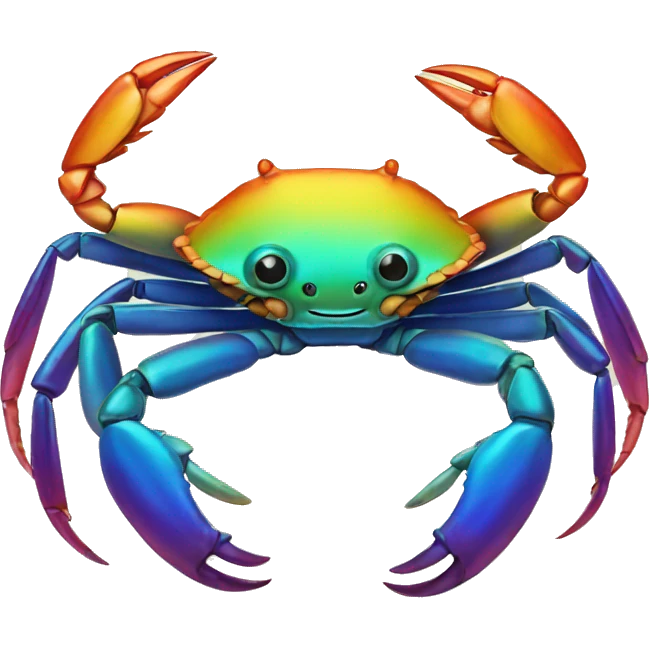 two rainbow crabs emoji