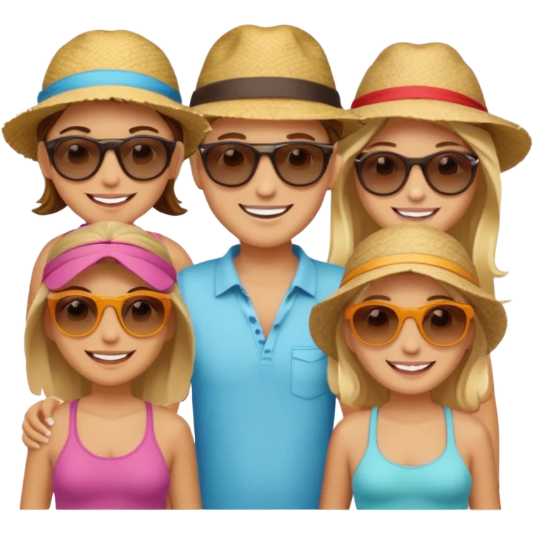 Beach, friends emoji