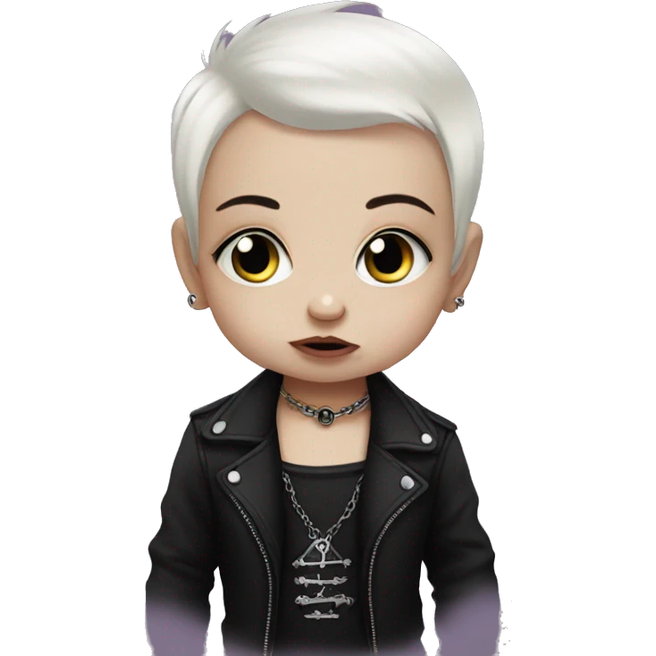 Goth baby emoji