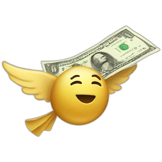Money flying emoji