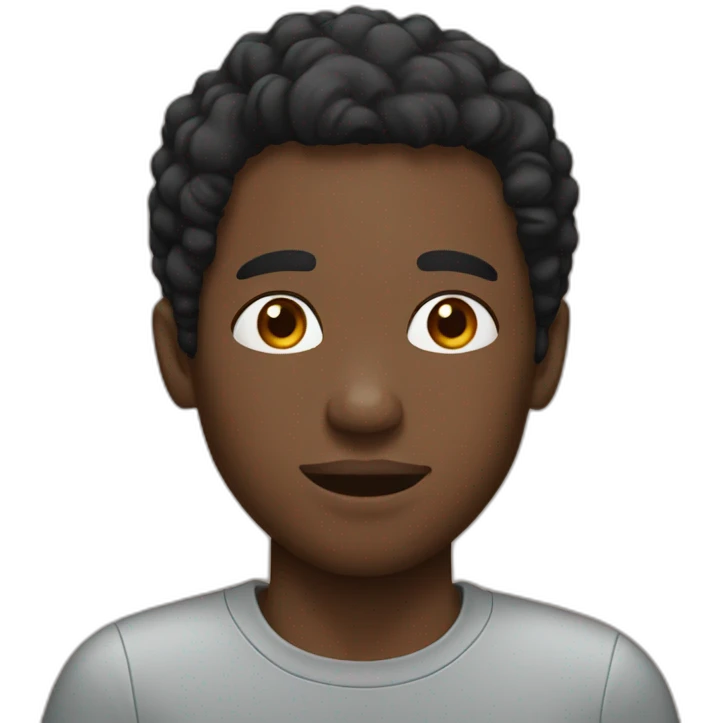 black man with black hair and a redhead kissing emoji