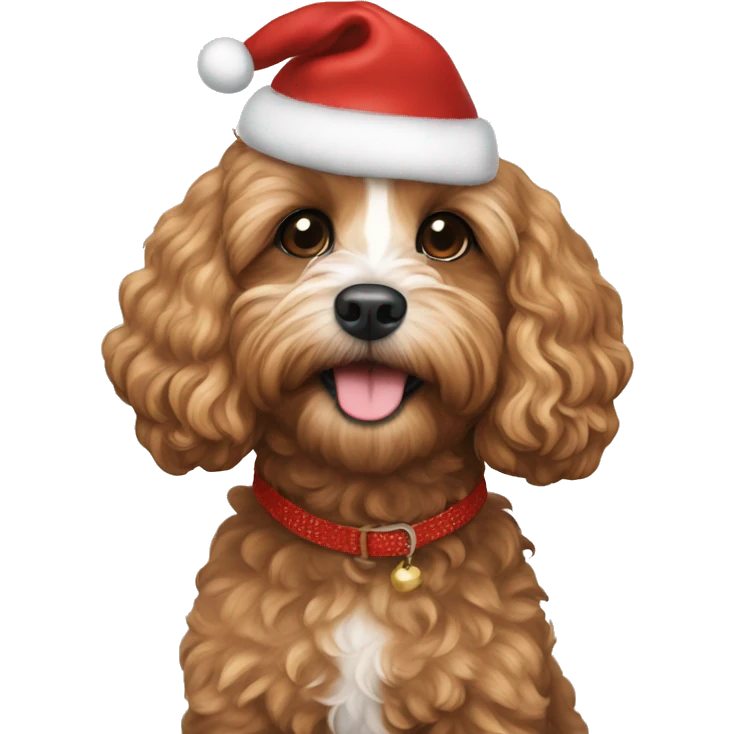 Cavapoo at Christmas emoji