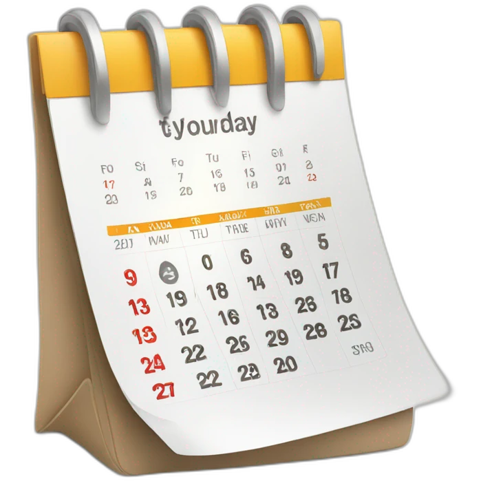 calendar thursday emoji