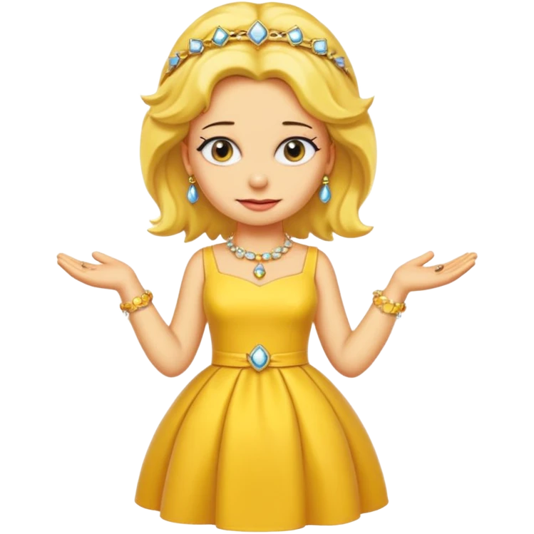 lisa Simpson yellow dress with jewelary emoji