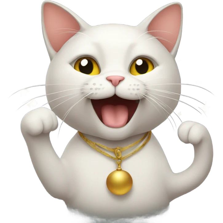 cat celebrating new years emoji