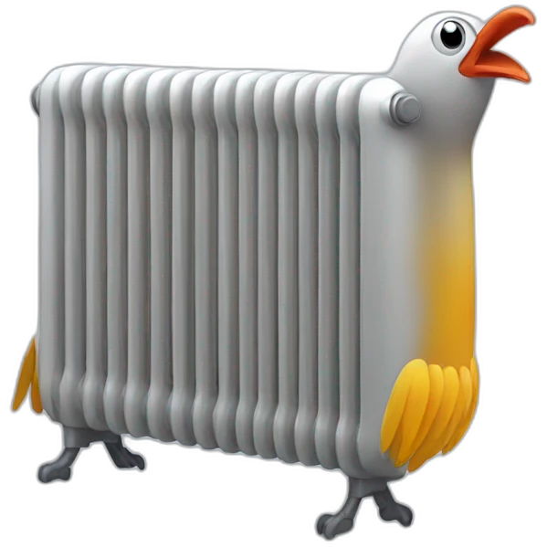 Radiator bird emoji