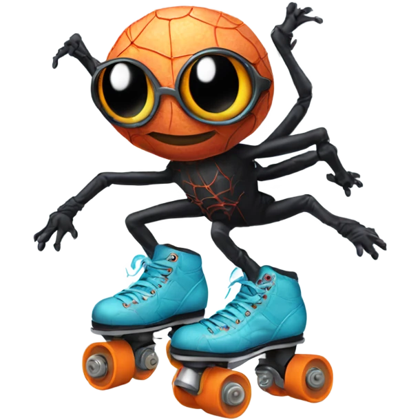 spider wearing roller skates  emoji