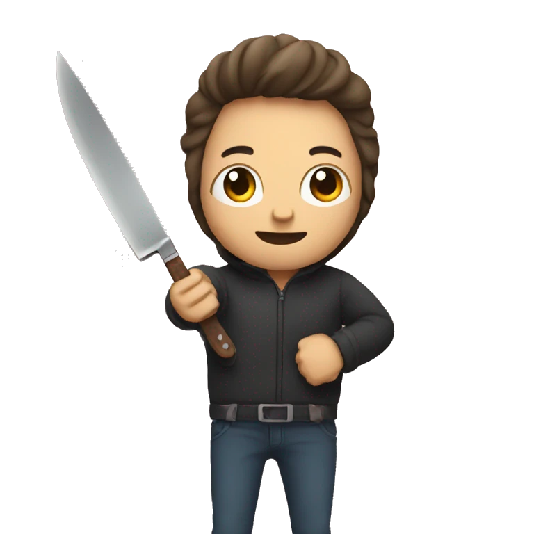 Holding a knife emoji