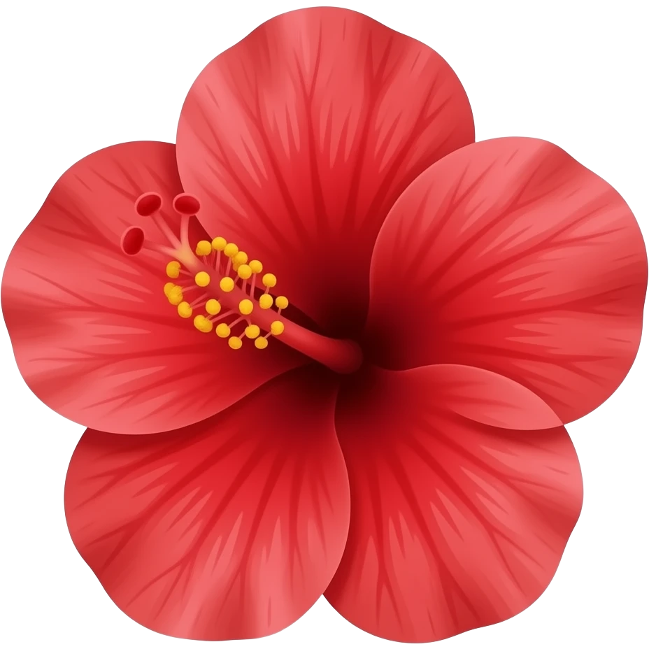 red hibicus ios emoji emoji