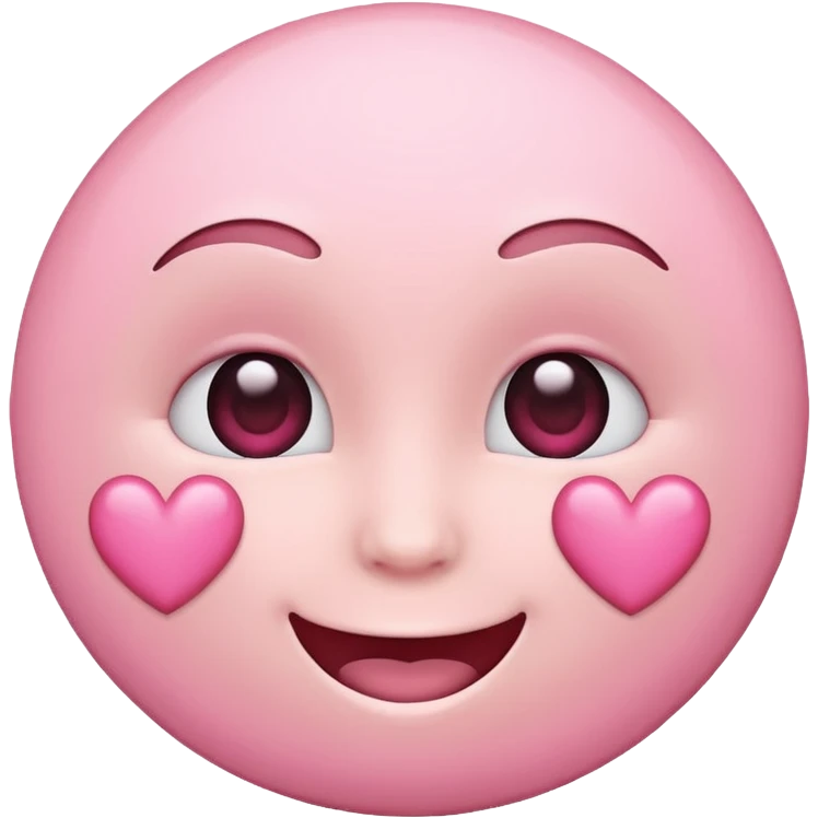 heart eyes emoji with pink hearts emoji