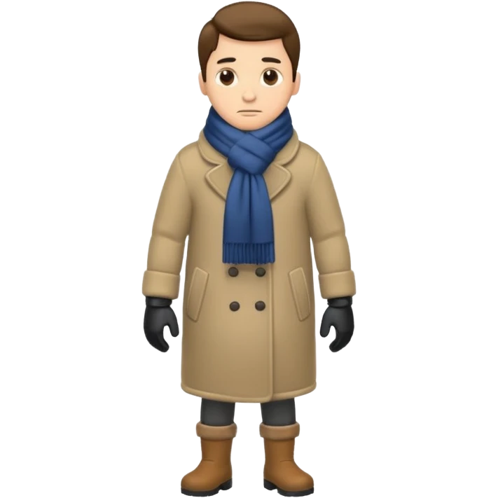 full body man feeling cold emoji
