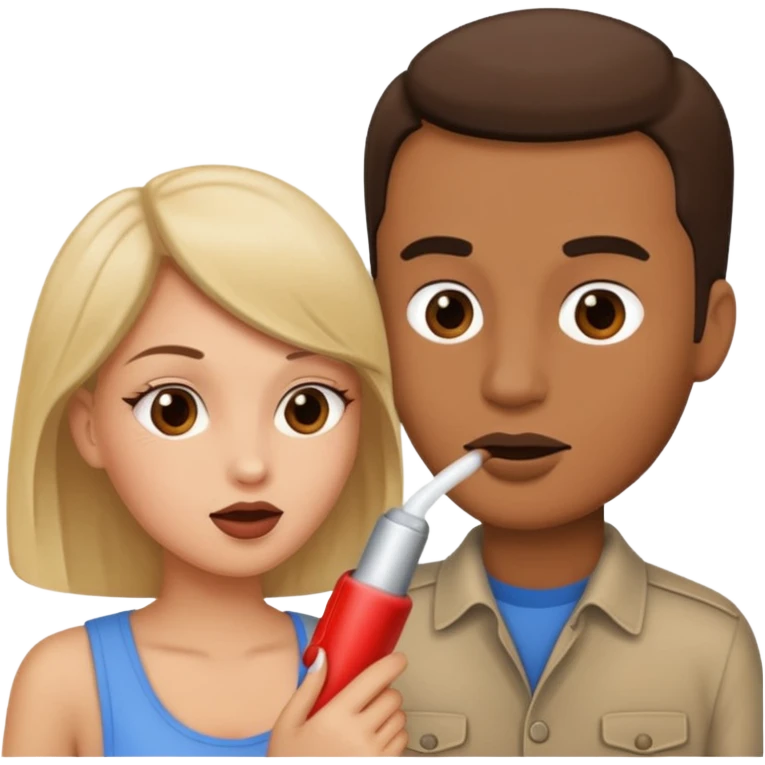 femme en train de faire une fellation à un homme  emoji