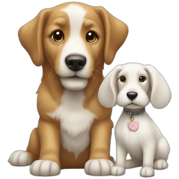 Un chien et un lapin emoji