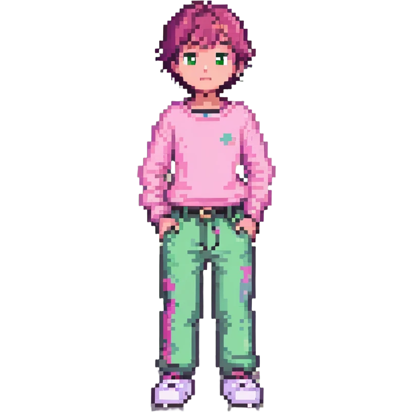 a boy in pink pants emoji