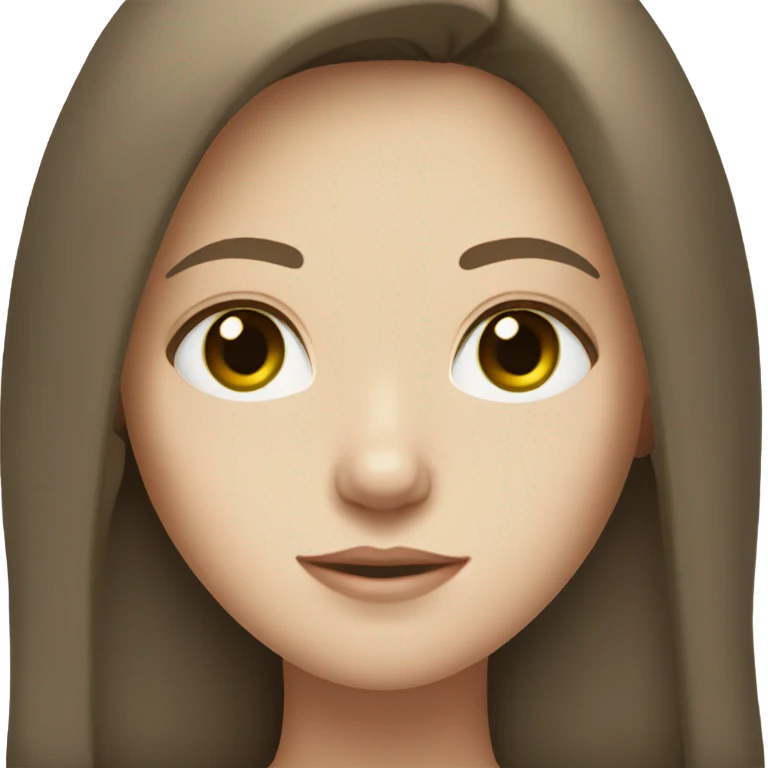 A girl with brown hair and green eyes and pale skin emoji
